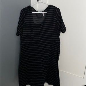 Grey & Black Striped Dress